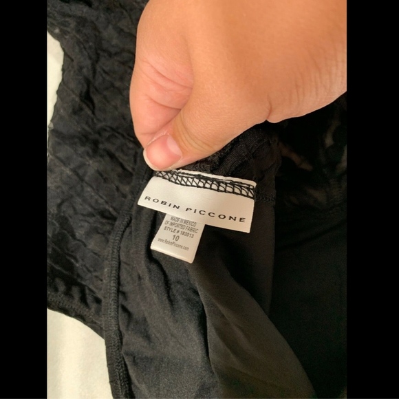 NEW $138 Robin Piccone‎ Carly One-Piece Swimsuit in Black [SZ 10 ] - Picture 8 of 8